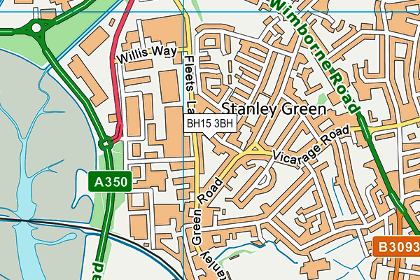 BH15 3BH map - OS VectorMap District (Ordnance Survey)