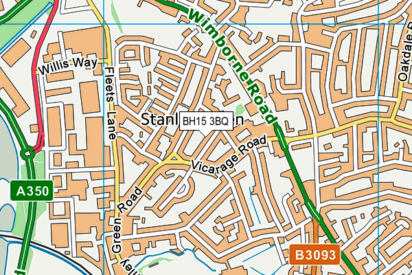 BH15 3BQ map - OS VectorMap District (Ordnance Survey)