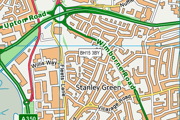 BH15 3BY map - OS VectorMap District (Ordnance Survey)