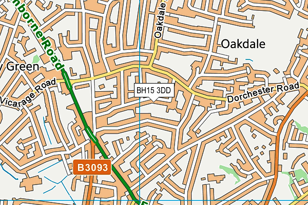 BH15 3DD map - OS VectorMap District (Ordnance Survey)