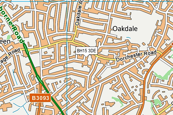BH15 3DE map - OS VectorMap District (Ordnance Survey)