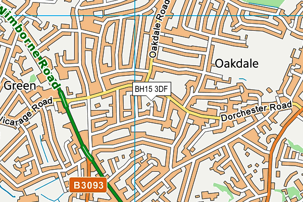 BH15 3DF map - OS VectorMap District (Ordnance Survey)
