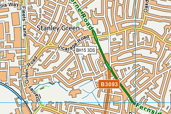 BH15 3DS map - OS VectorMap District (Ordnance Survey)