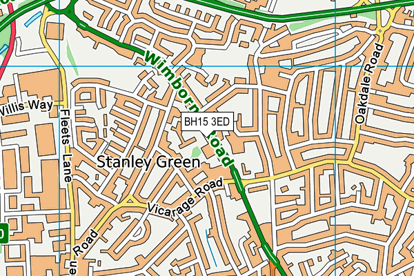 BH15 3ED map - OS VectorMap District (Ordnance Survey)