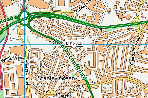 BH15 3EL map - OS VectorMap District (Ordnance Survey)