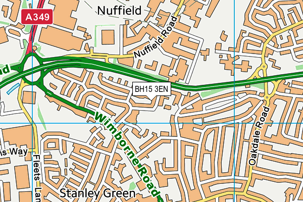 BH15 3EN map - OS VectorMap District (Ordnance Survey)