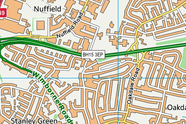 BH15 3EP map - OS VectorMap District (Ordnance Survey)