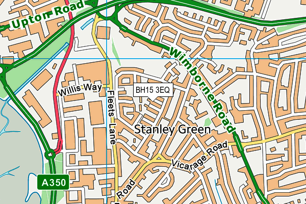 BH15 3EQ map - OS VectorMap District (Ordnance Survey)