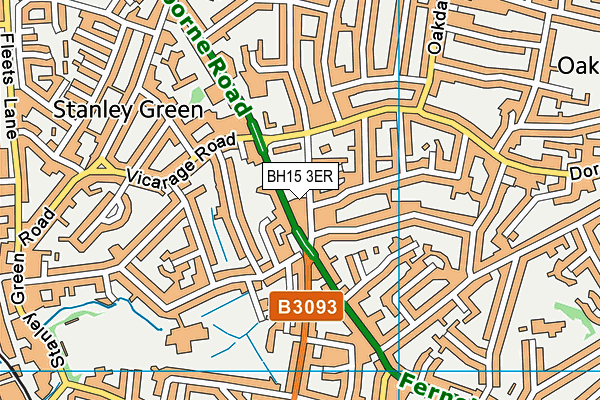 BH15 3ER map - OS VectorMap District (Ordnance Survey)