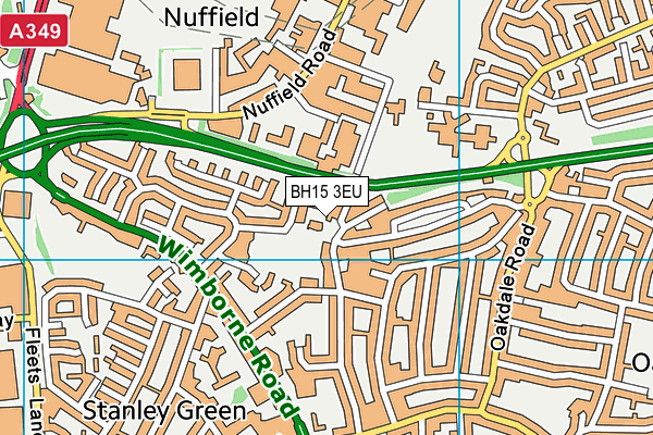 BH15 3EU map - OS VectorMap District (Ordnance Survey)