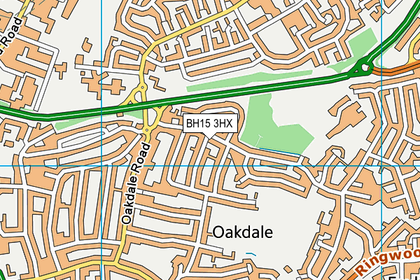 BH15 3HX map - OS VectorMap District (Ordnance Survey)