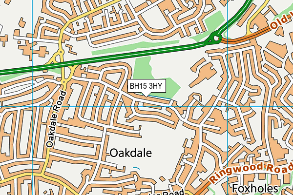St Edwards School map (BH15 3HY) - OS VectorMap District (Ordnance Survey)