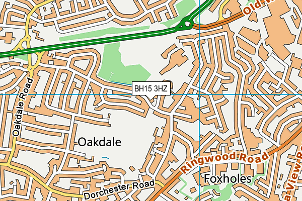 BH15 3HZ map - OS VectorMap District (Ordnance Survey)