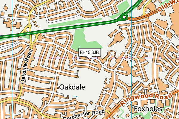 BH15 3JB map - OS VectorMap District (Ordnance Survey)