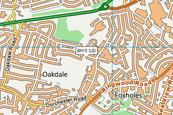 BH15 3JD map - OS VectorMap District (Ordnance Survey)