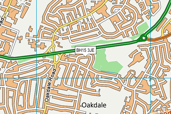 BH15 3JE map - OS VectorMap District (Ordnance Survey)