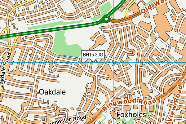 BH15 3JG map - OS VectorMap District (Ordnance Survey)