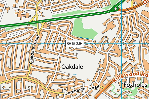 BH15 3JH map - OS VectorMap District (Ordnance Survey)