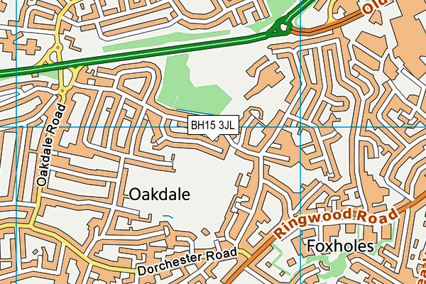 BH15 3JL map - OS VectorMap District (Ordnance Survey)