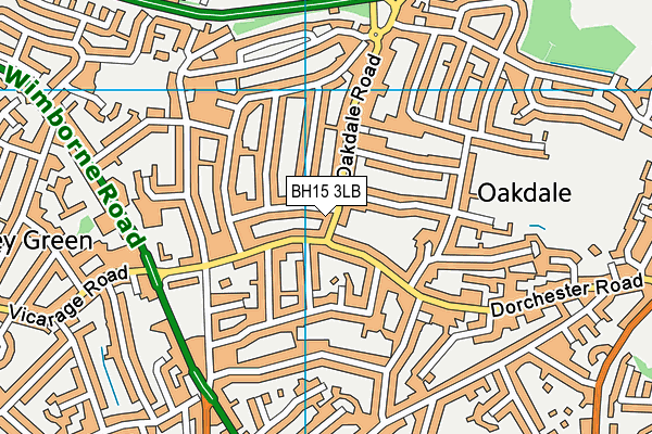 BH15 3LB map - OS VectorMap District (Ordnance Survey)