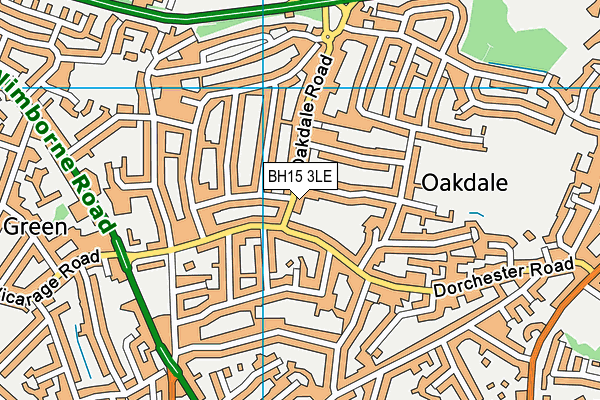 BH15 3LE map - OS VectorMap District (Ordnance Survey)