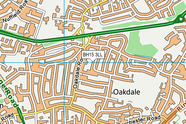 BH15 3LL map - OS VectorMap District (Ordnance Survey)