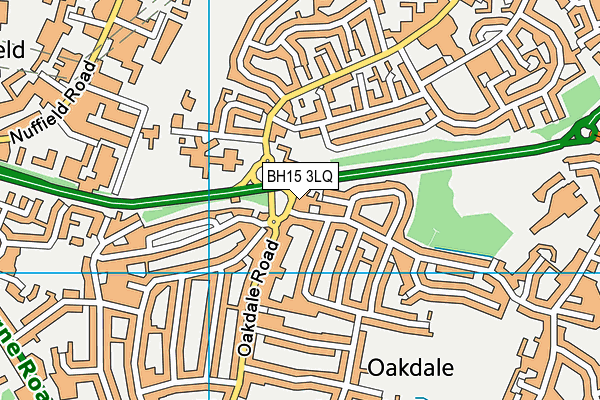 BH15 3LQ map - OS VectorMap District (Ordnance Survey)