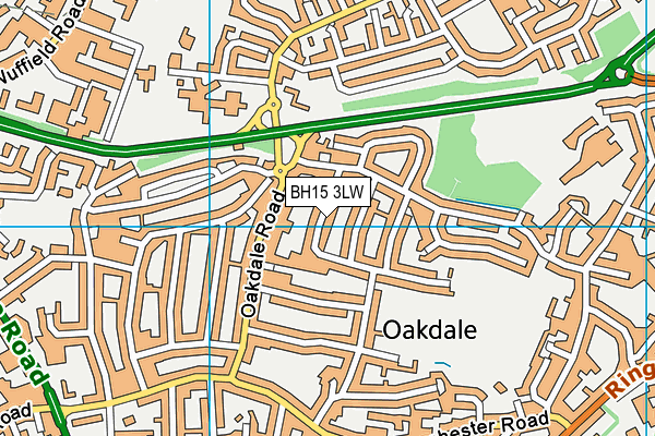 BH15 3LW map - OS VectorMap District (Ordnance Survey)