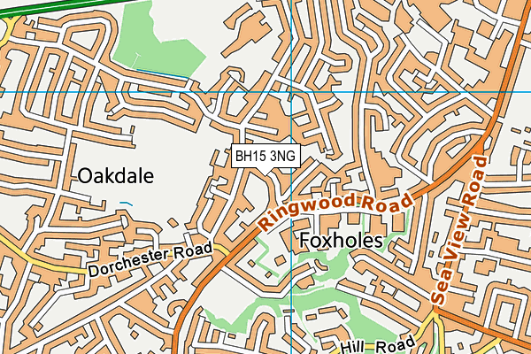 BH15 3NG map - OS VectorMap District (Ordnance Survey)