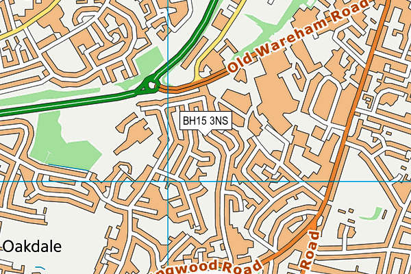 BH15 3NS map - OS VectorMap District (Ordnance Survey)