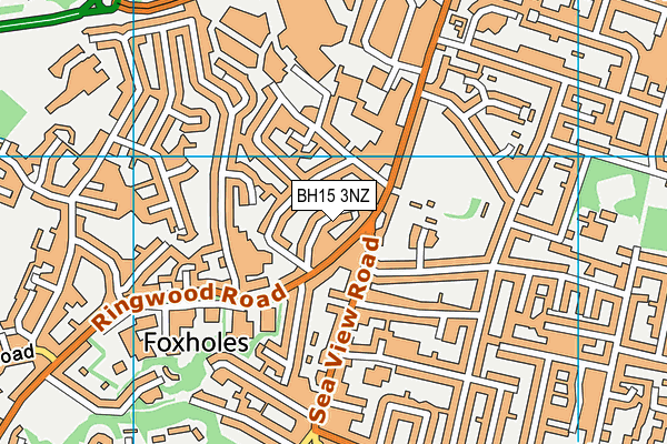 BH15 3NZ map - OS VectorMap District (Ordnance Survey)