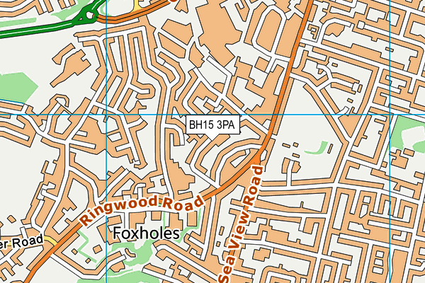 BH15 3PA map - OS VectorMap District (Ordnance Survey)