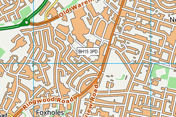 BH15 3PD map - OS VectorMap District (Ordnance Survey)