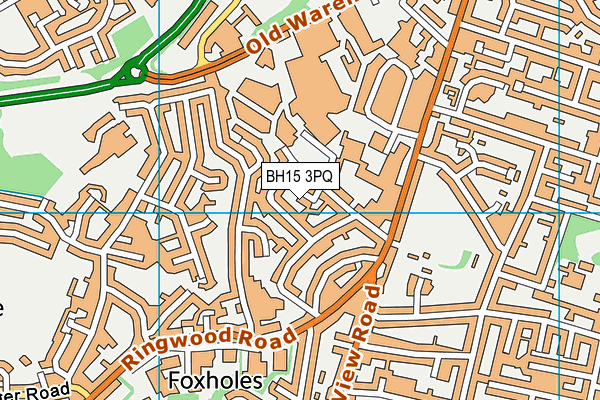 BH15 3PQ map - OS VectorMap District (Ordnance Survey)