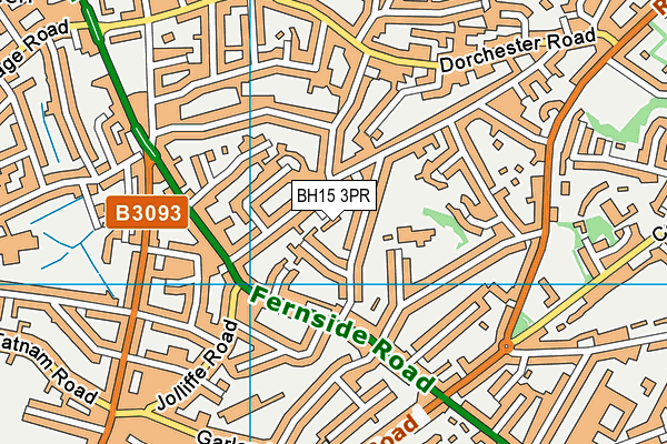 BH15 3PR map - OS VectorMap District (Ordnance Survey)
