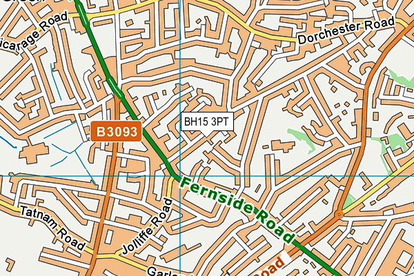 BH15 3PT map - OS VectorMap District (Ordnance Survey)