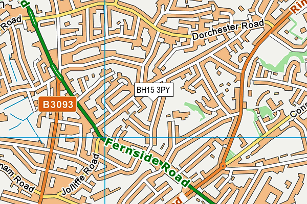 BH15 3PY map - OS VectorMap District (Ordnance Survey)