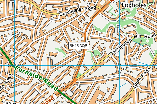 BH15 3QB map - OS VectorMap District (Ordnance Survey)