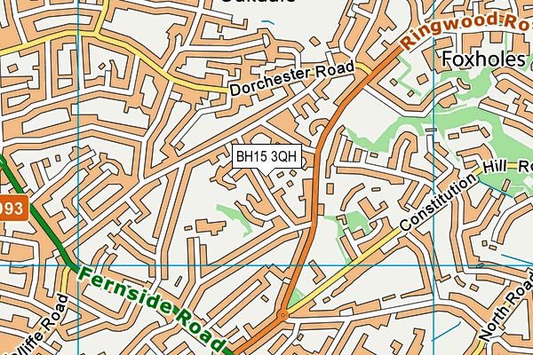 BH15 3QH map - OS VectorMap District (Ordnance Survey)