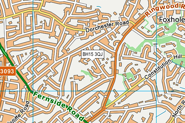 BH15 3QJ map - OS VectorMap District (Ordnance Survey)