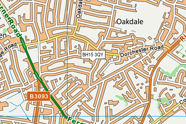 BH15 3QY map - OS VectorMap District (Ordnance Survey)