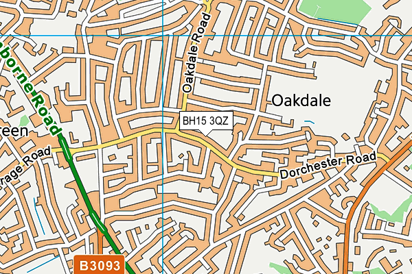 BH15 3QZ map - OS VectorMap District (Ordnance Survey)