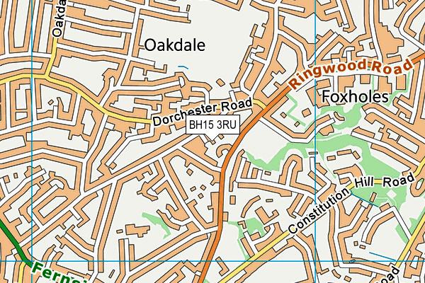 BH15 3RU map - OS VectorMap District (Ordnance Survey)