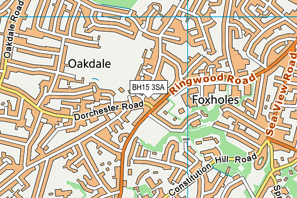 BH15 3SA map - OS VectorMap District (Ordnance Survey)