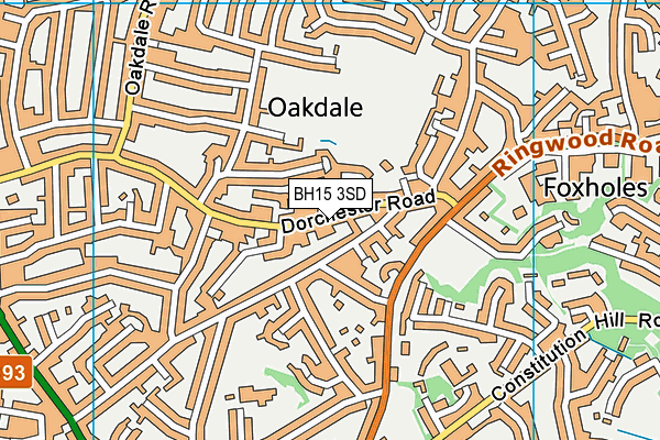 BH15 3SD map - OS VectorMap District (Ordnance Survey)