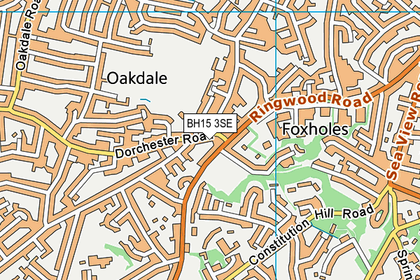 BH15 3SE map - OS VectorMap District (Ordnance Survey)