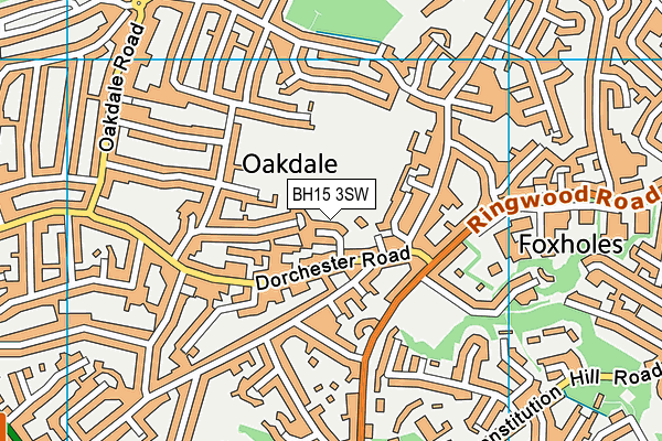 BH15 3SW map - OS VectorMap District (Ordnance Survey)