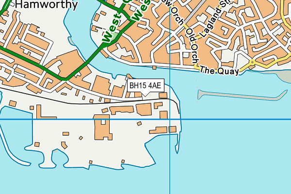 BH15 4AE map - OS VectorMap District (Ordnance Survey)