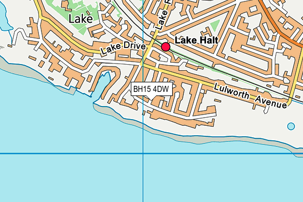 BH15 4DW map - OS VectorMap District (Ordnance Survey)