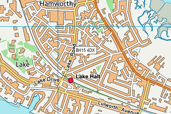 BH15 4DX map - OS VectorMap District (Ordnance Survey)